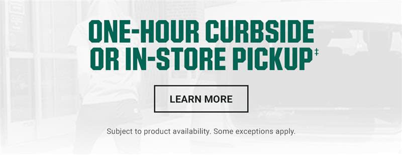One-hour curbside contactless pickup. Subject to product availability. Some exclusions apply. Learn more.