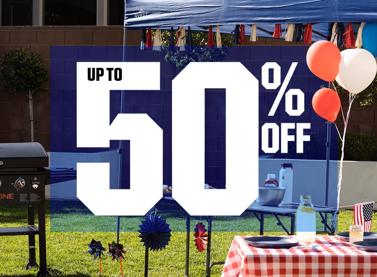 Up to 50% off.
