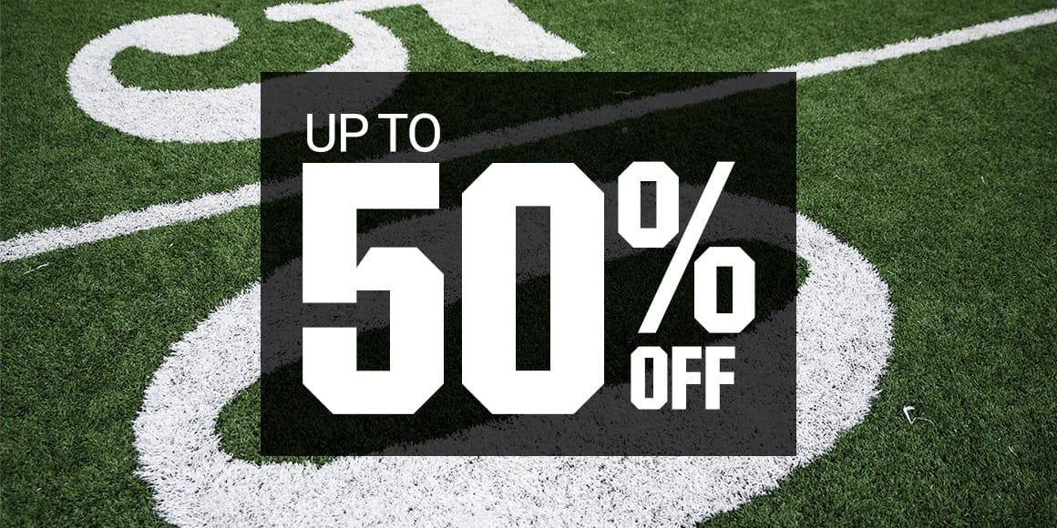 Up to 50% off.