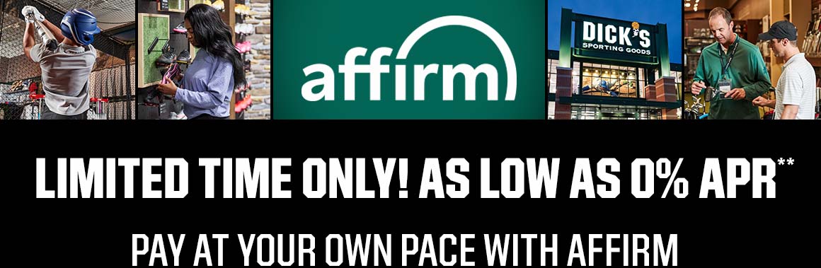 Affirm. Limited time only! As low as 0% APR.** Pay at your own pace with Affirm.