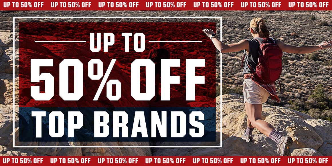 Up to 50% off top brands.