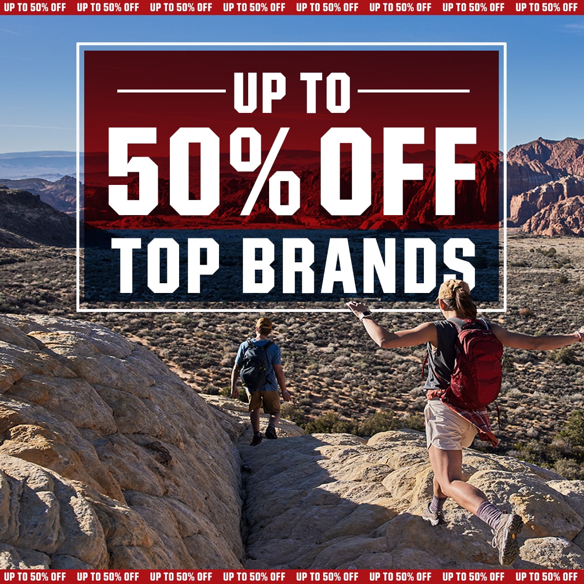 Up to 50% off top brands.
