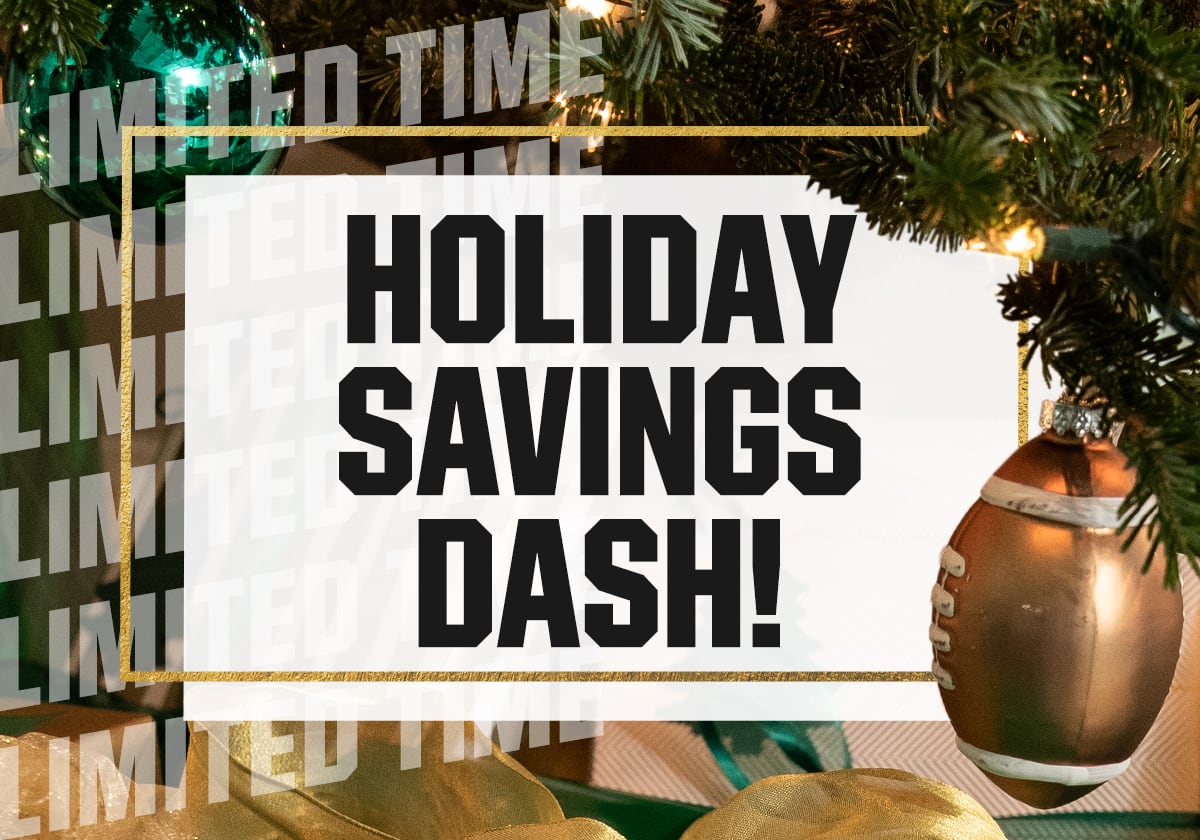 Holiday savings dash.