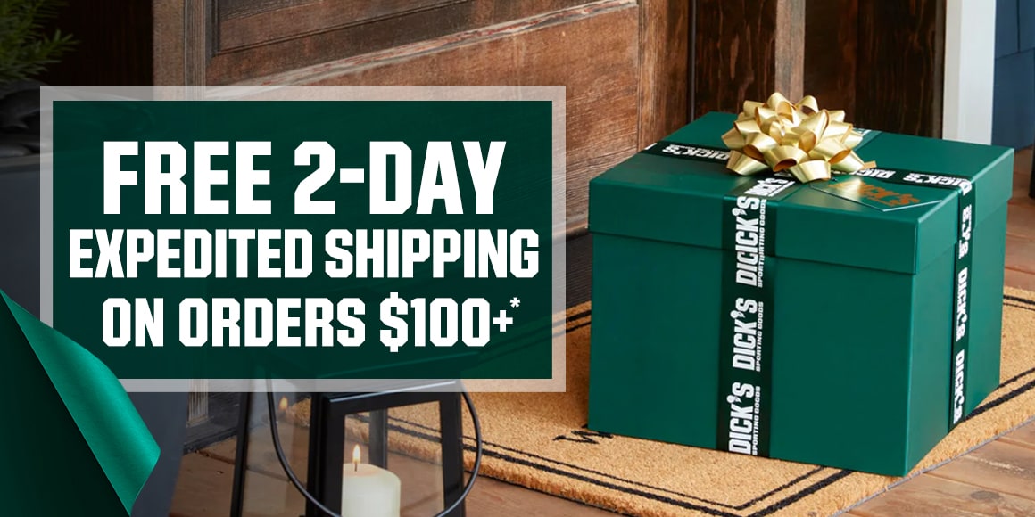 Free two-day expedited shipping on orders of $100 or more.*