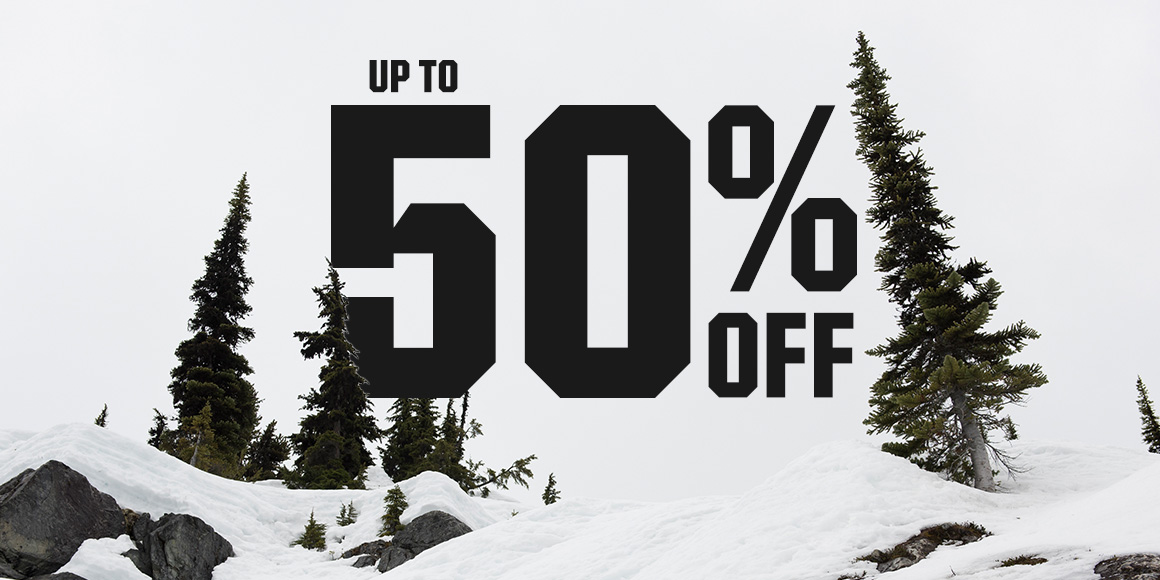 Up to 50% off.