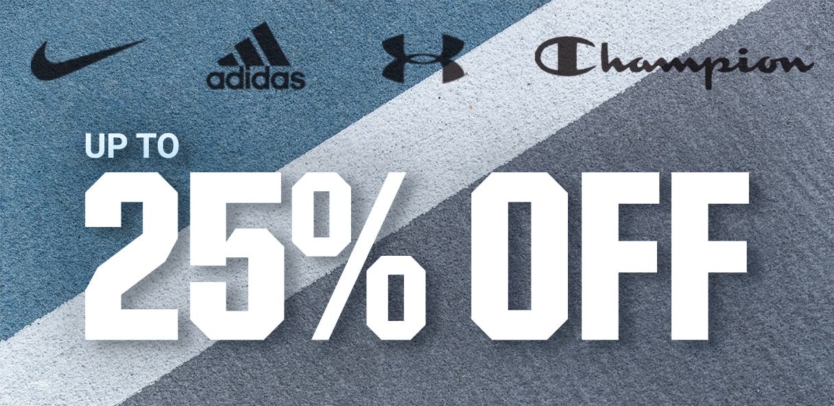 Up to 25% off.