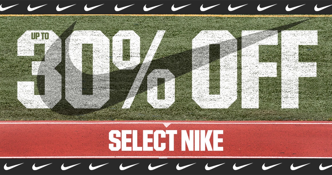 Up to 30% off select nike.