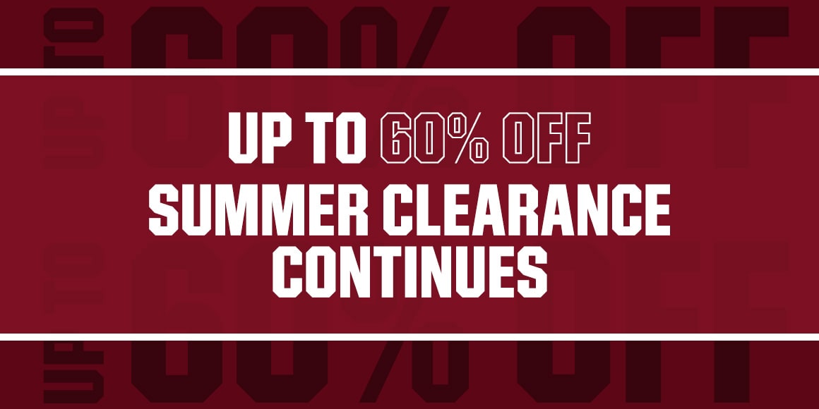 Up to 60% off. Summer clearance continues.