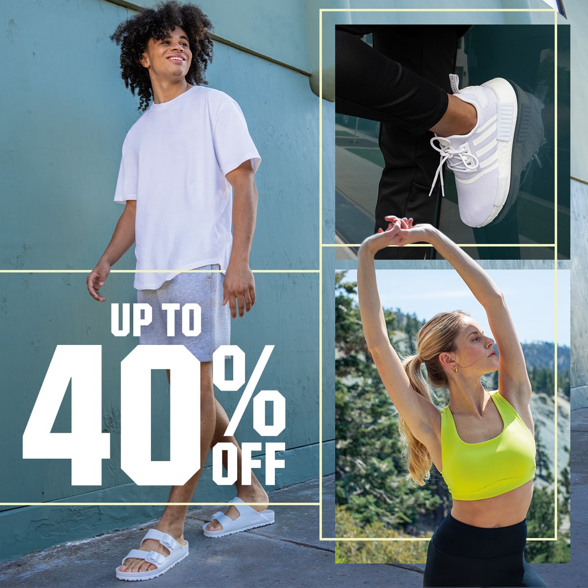 Up to 40% off.