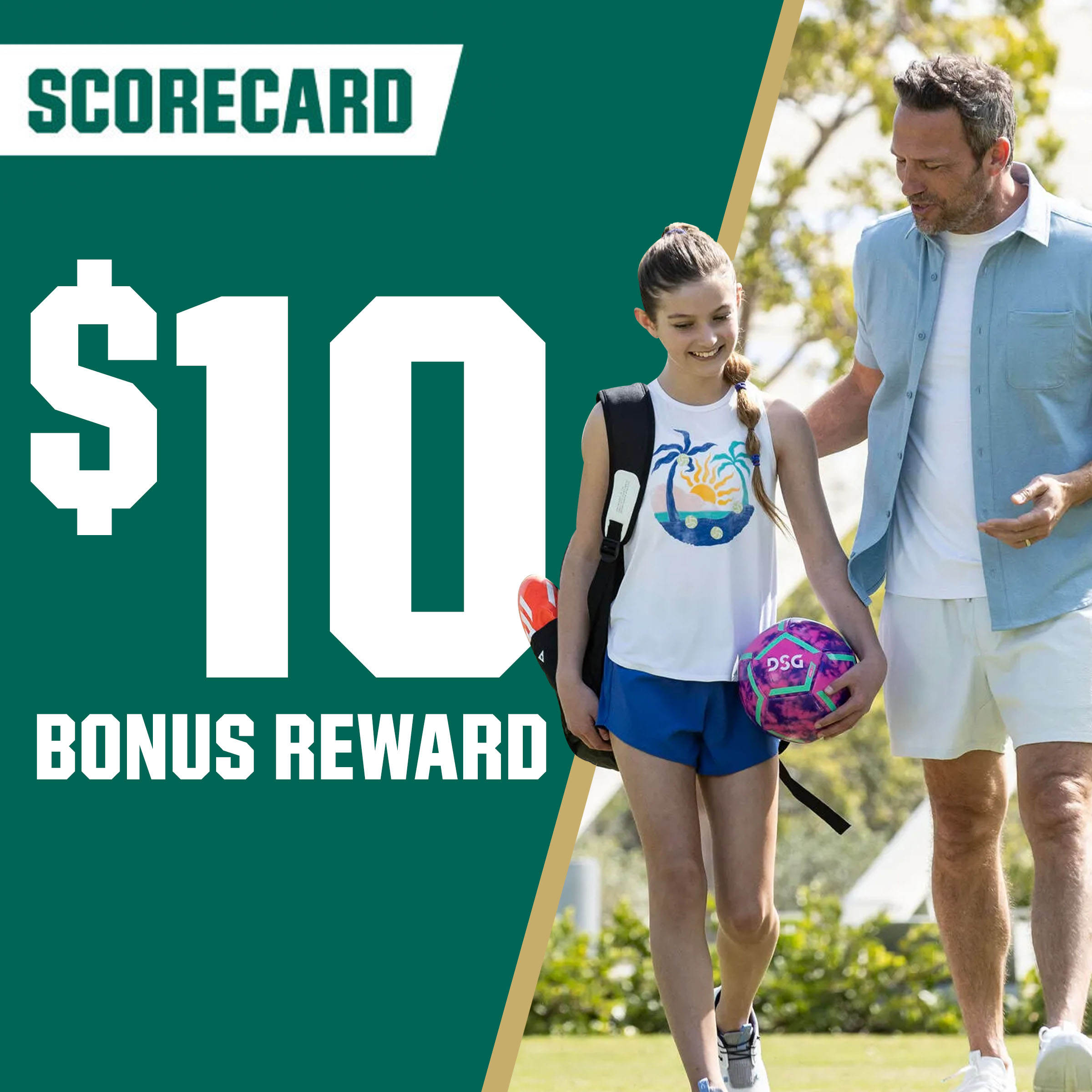  Scorecard. $10 bonus reward.