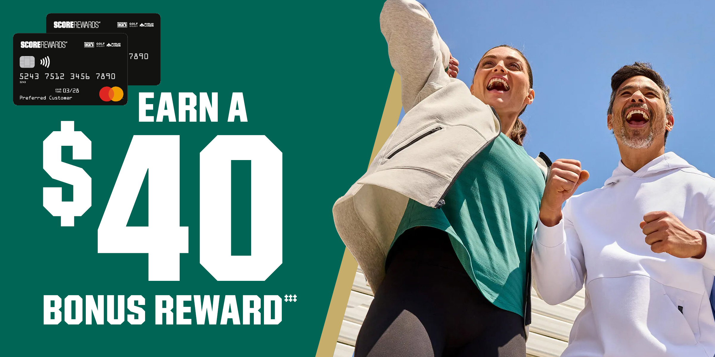  Earn a $40 bonus reward.‡‡‡