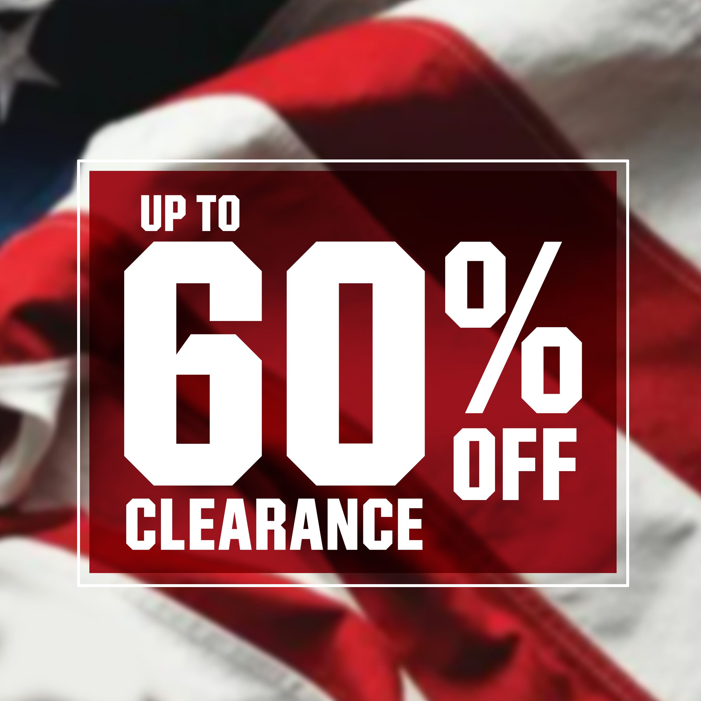  Up to 60% off clearance.