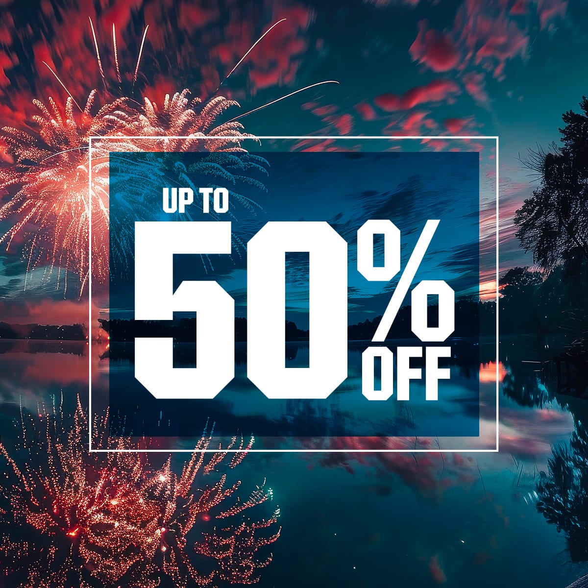  Up to 50% off.