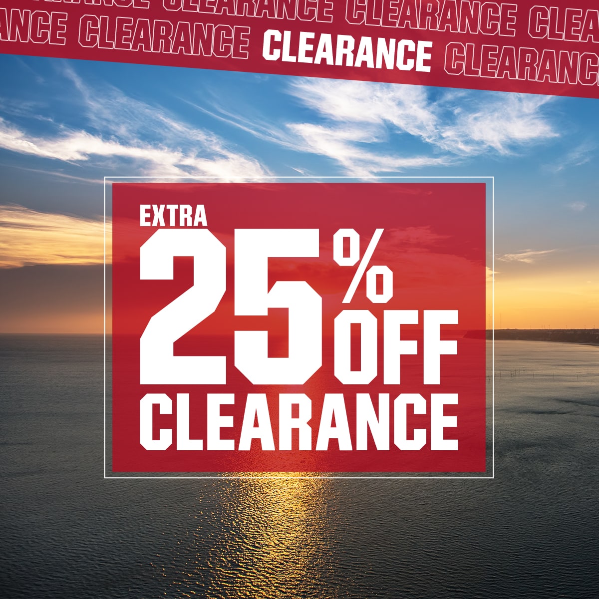  Extra 25% off clearance.