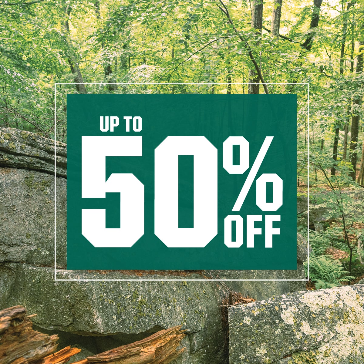  Up to 50% off.