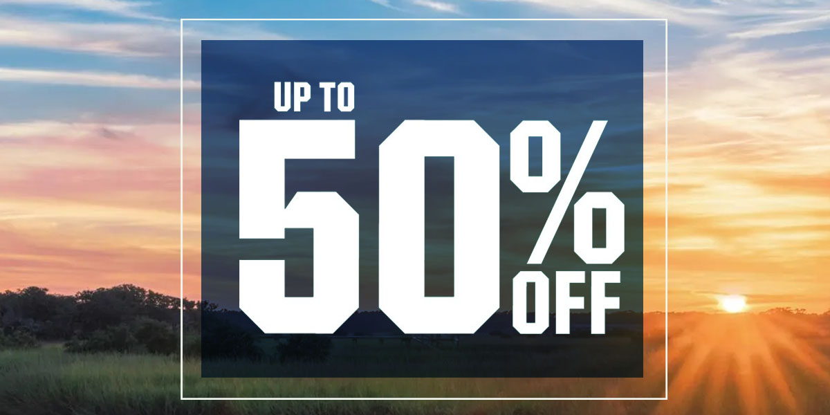  Up to 50% off.