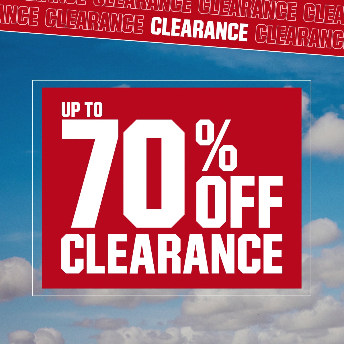  Up to 70% off clearance.