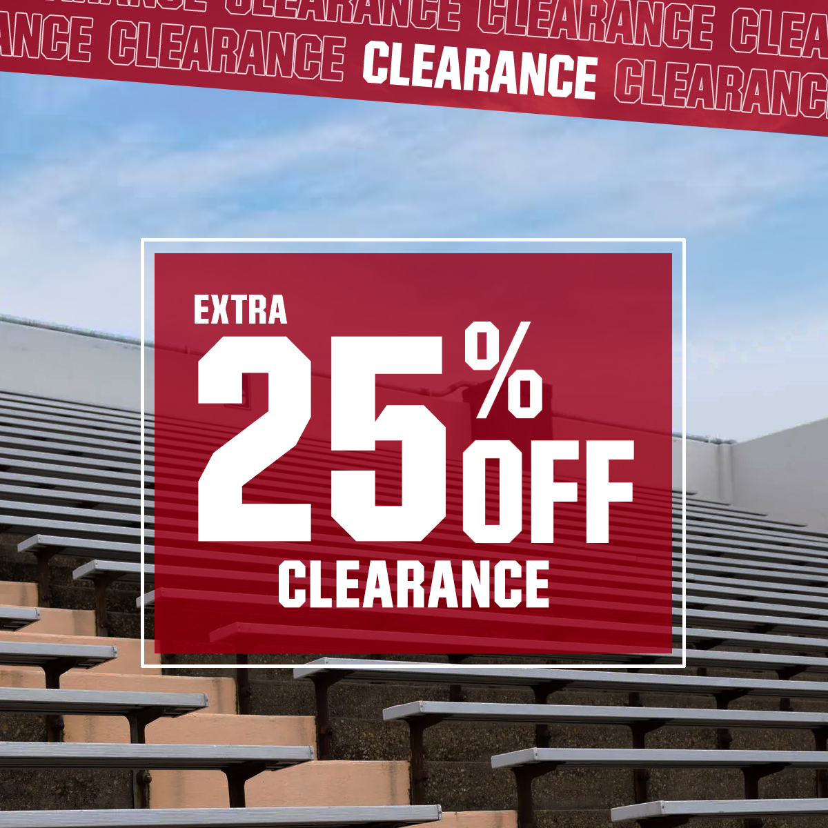  Extra 25% off clearance.