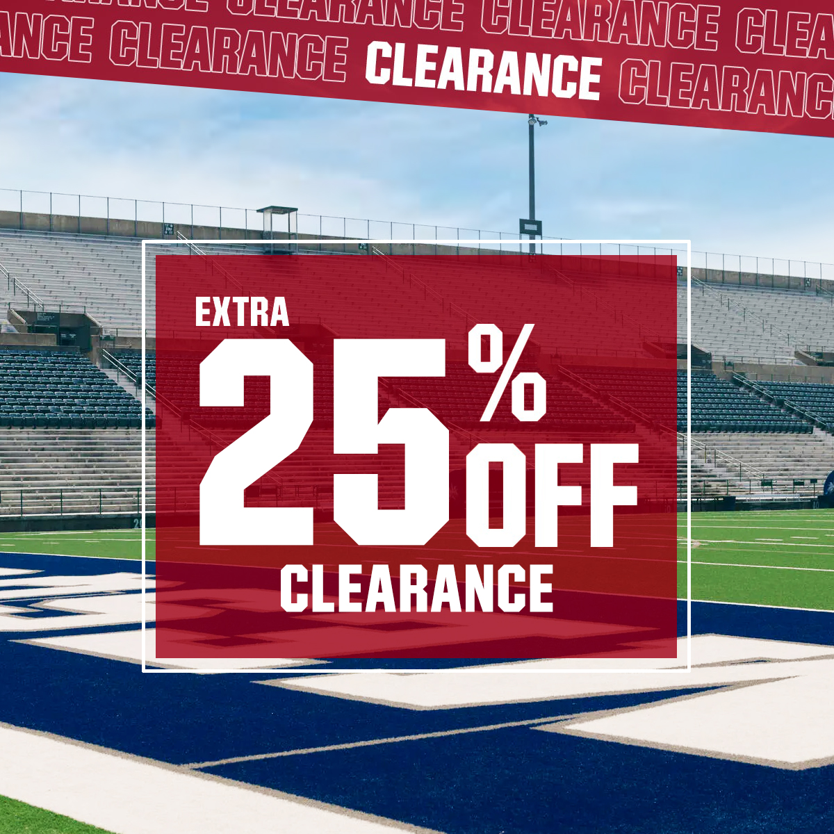  Extra 25% off clearance.