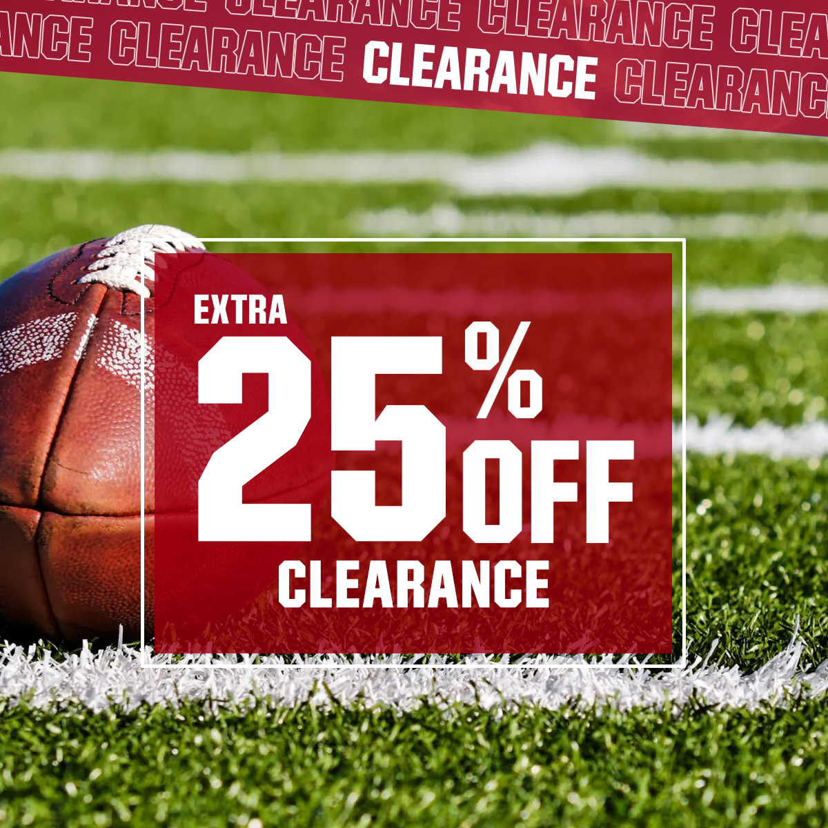  Extra 25% off clearance.