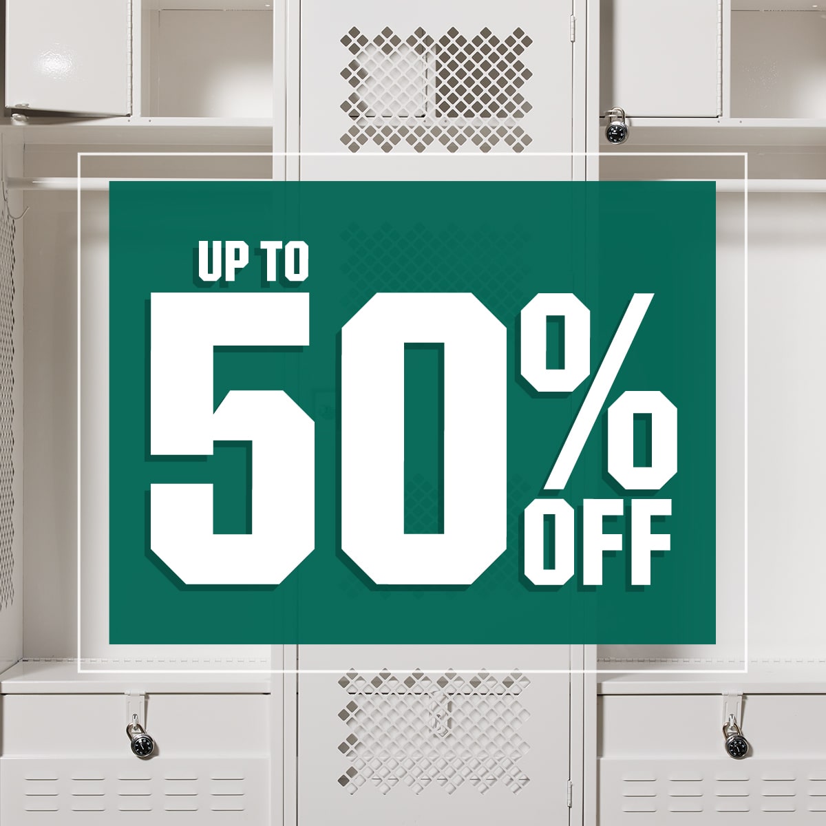  Up to 50% off.