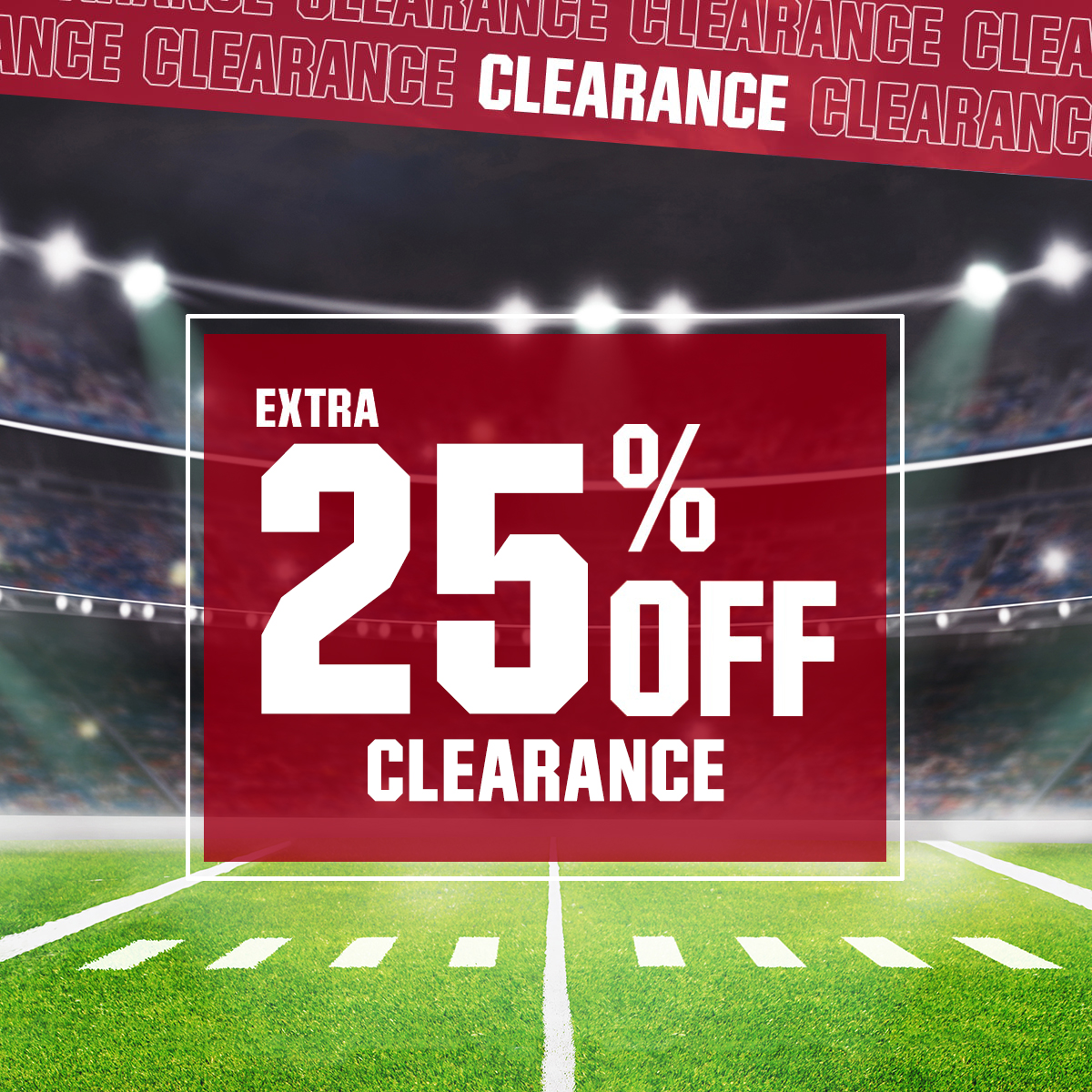  Extra 25% off. Clearance.