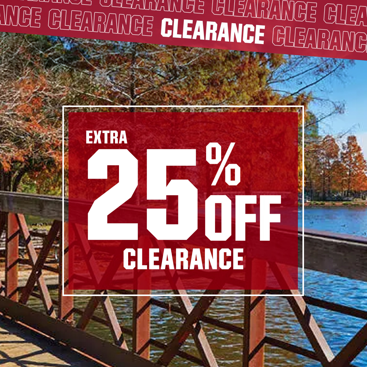  Extra 25% off clearance.