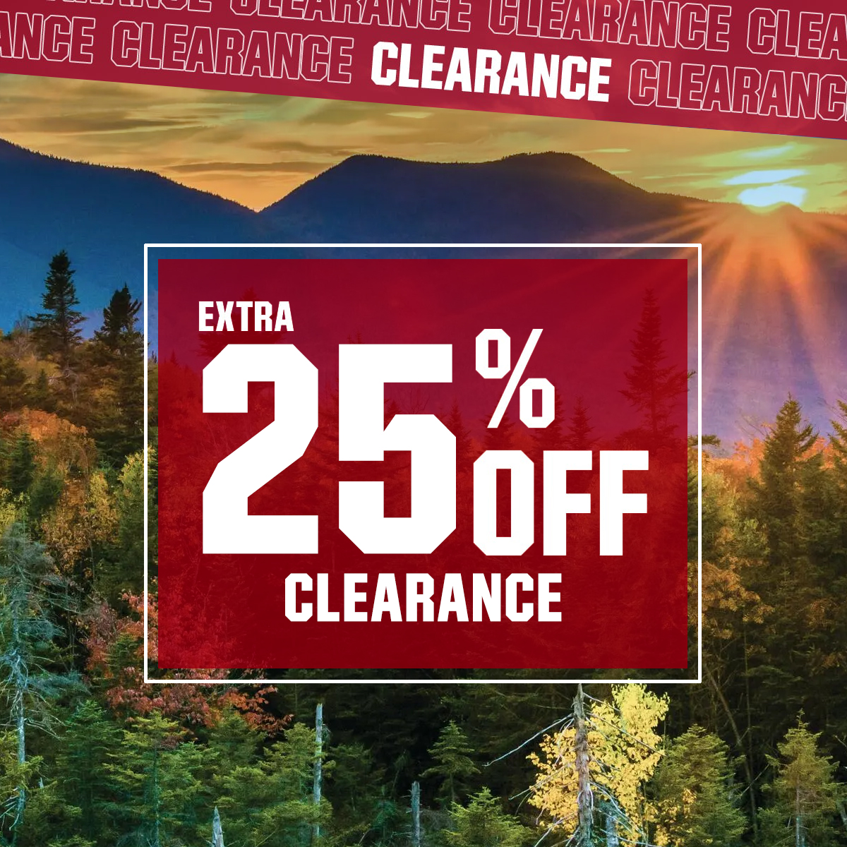  Extra 25% off clearance.