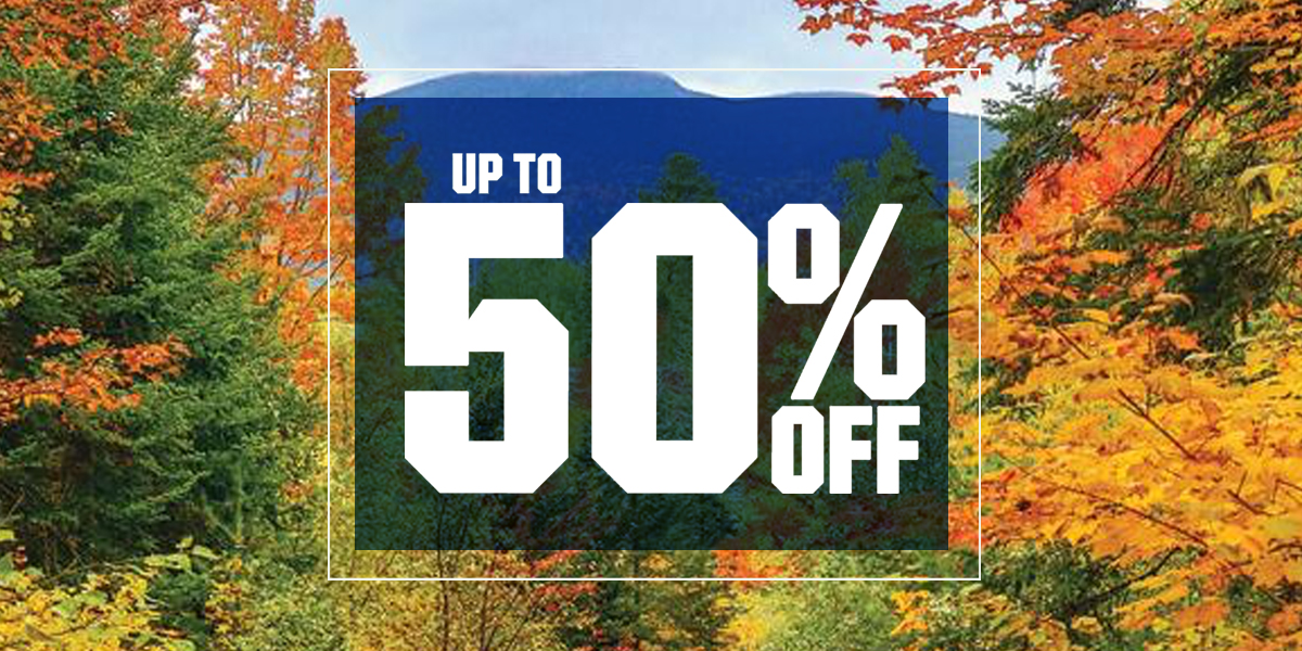  Up to 50% off.