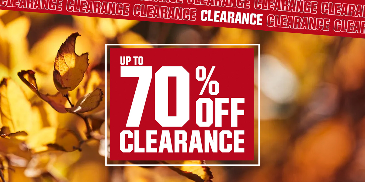  Up to 70% off clearance.