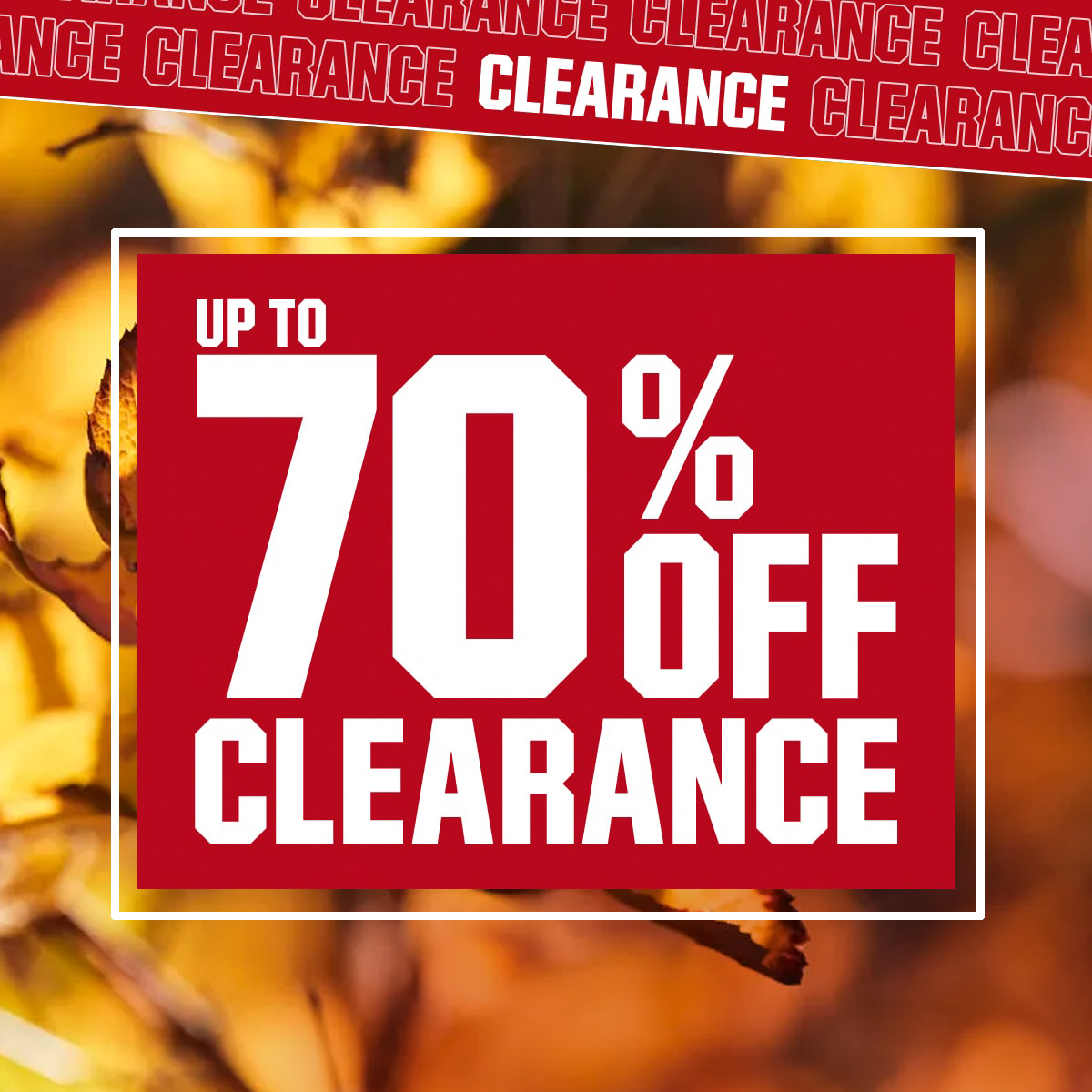  Up to 70% off clearance.