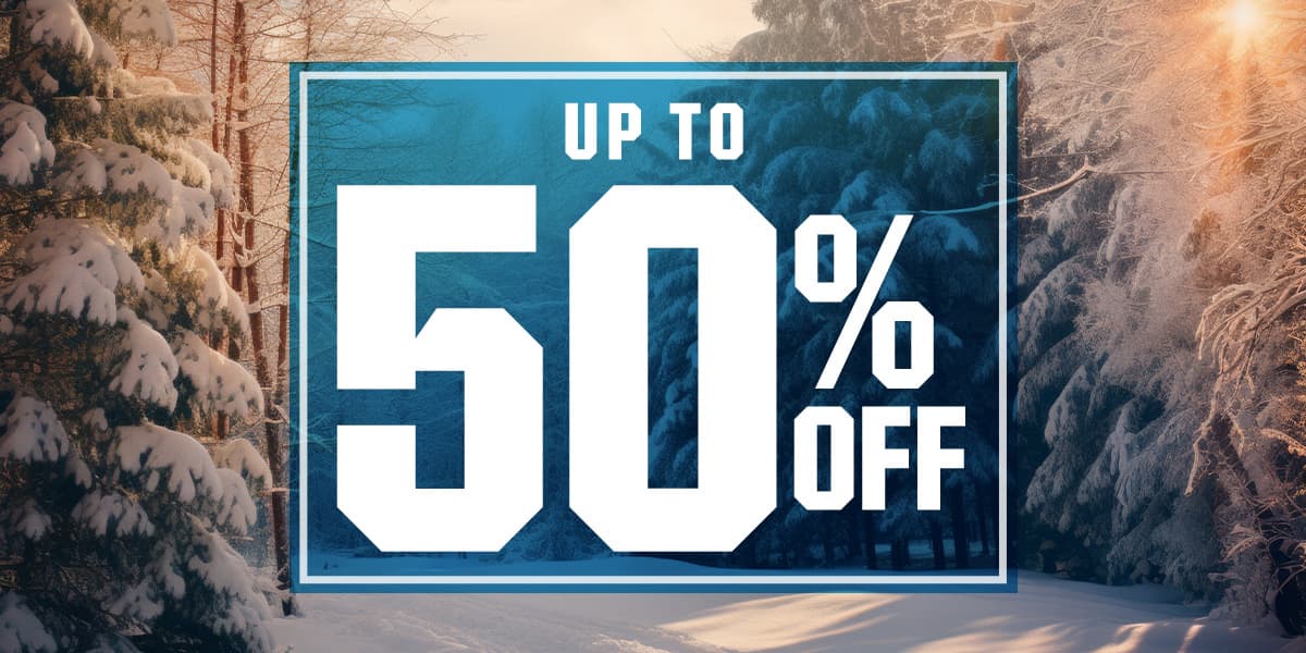  Up to 50% off.