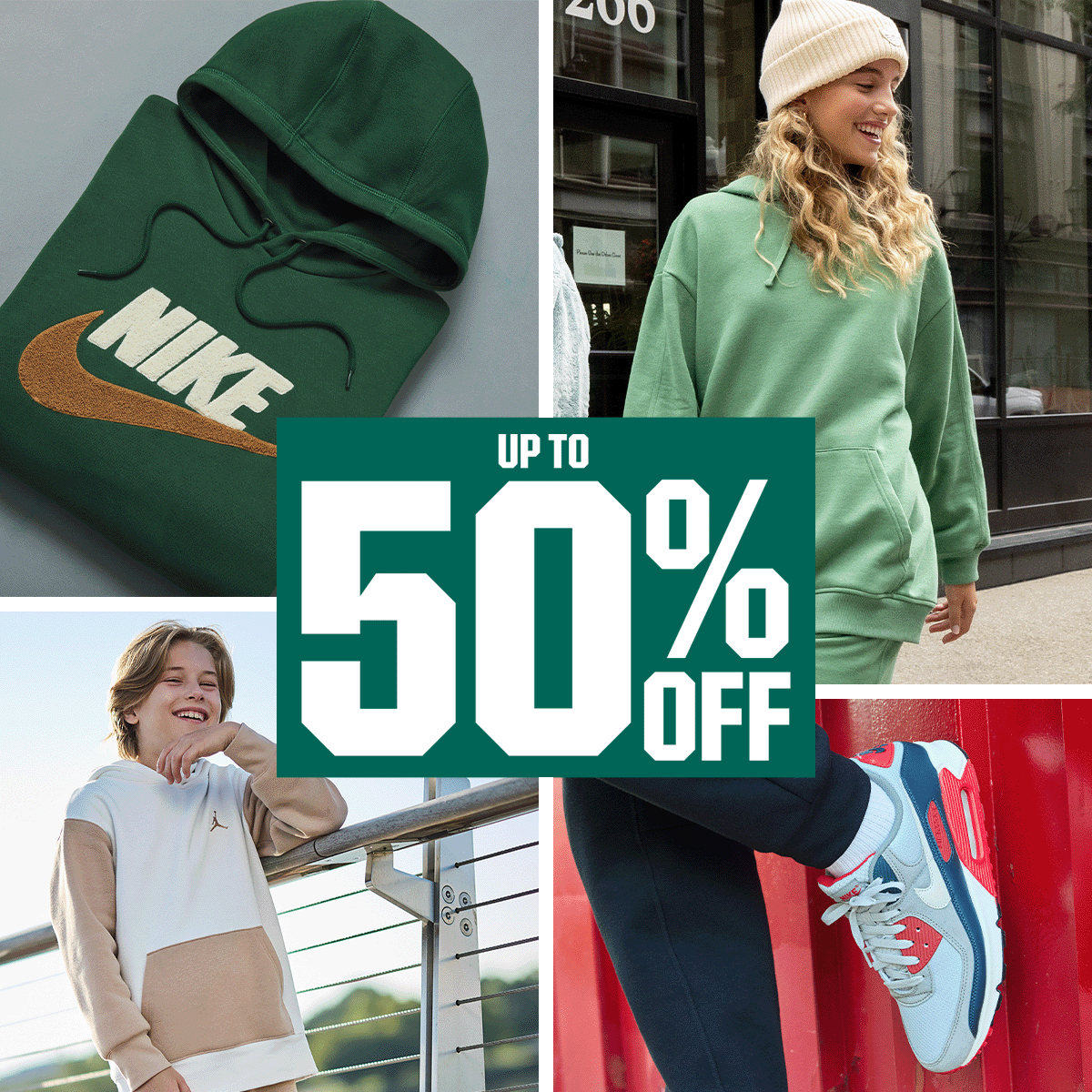  Up to 50% off.