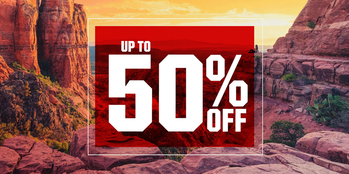  Up to 50% off.