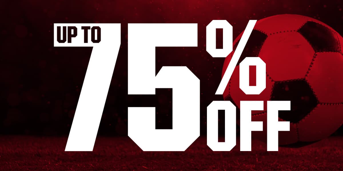  Up to 75% off.