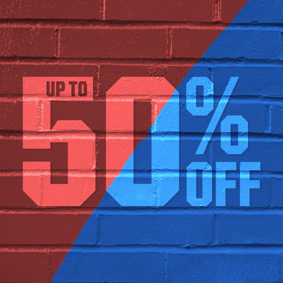  Up to 50% off.