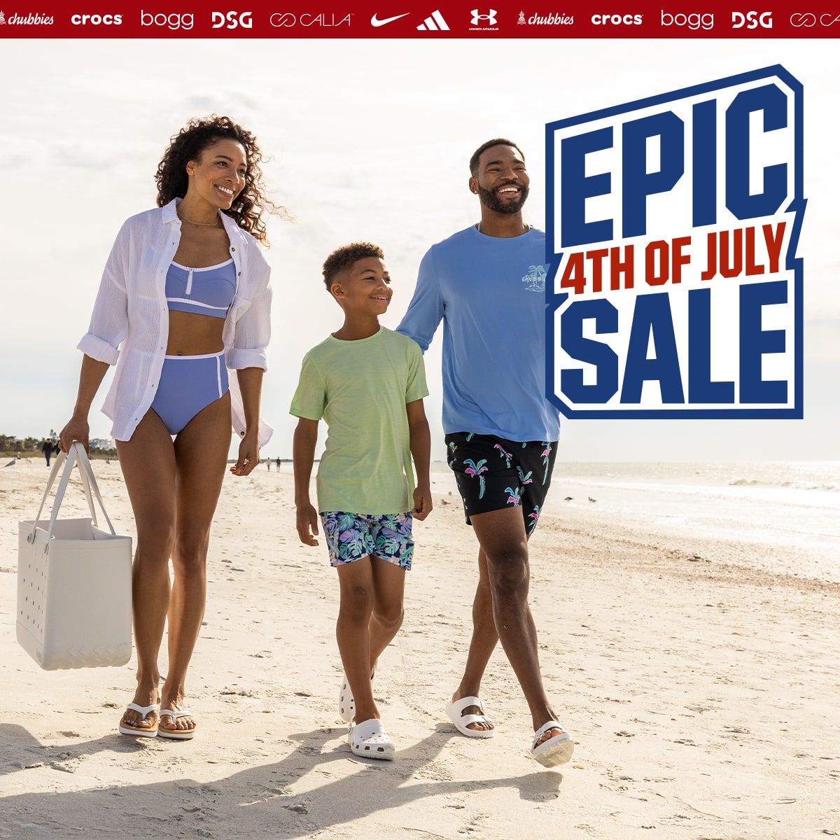  Epic 4th of July Sale. Chubbies. Crocs. Bogg. DSG. CALIA. Nike. adidas. Under Armour.