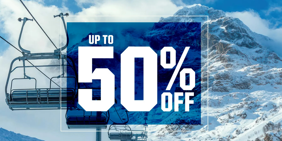 &nbsp;Up to 50% off.