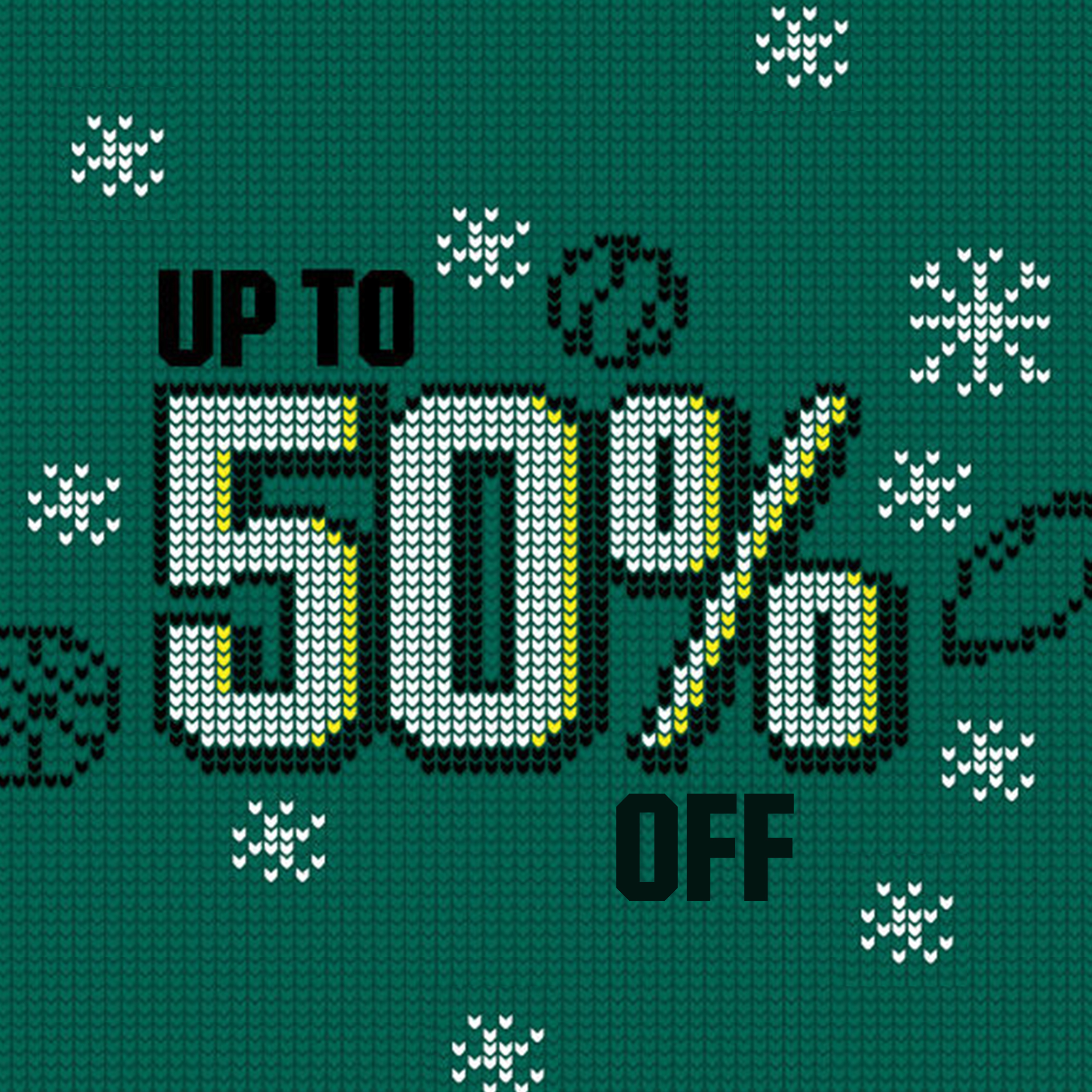  Up to 50% off.