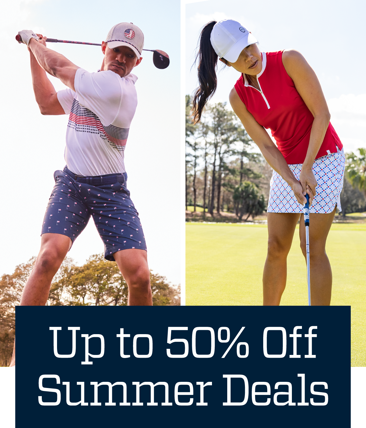  Up to 50% off summer deals.