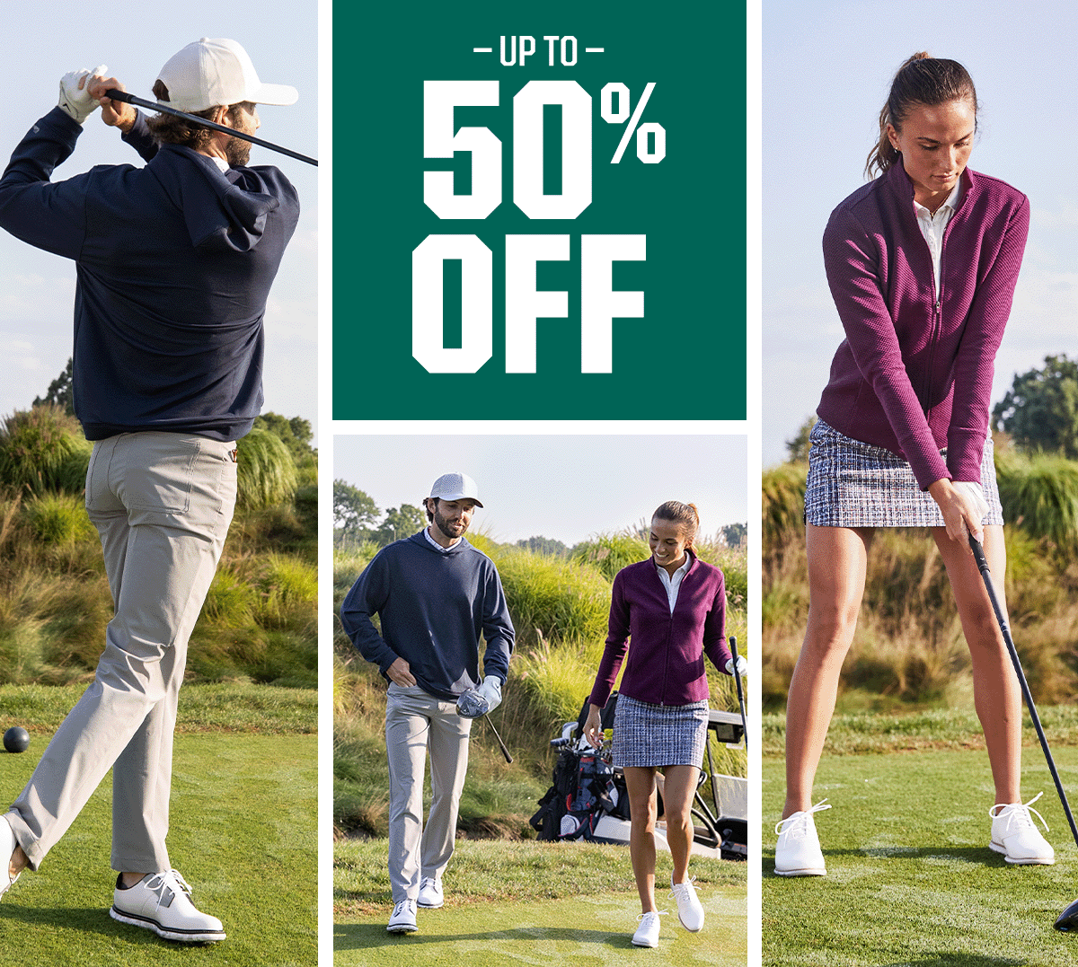  Up to 50% off.