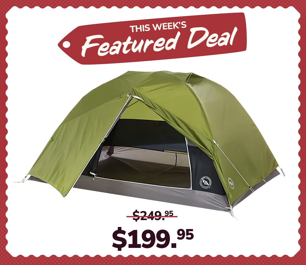  This week’s featured deal. Was $249.95. Now $199.95