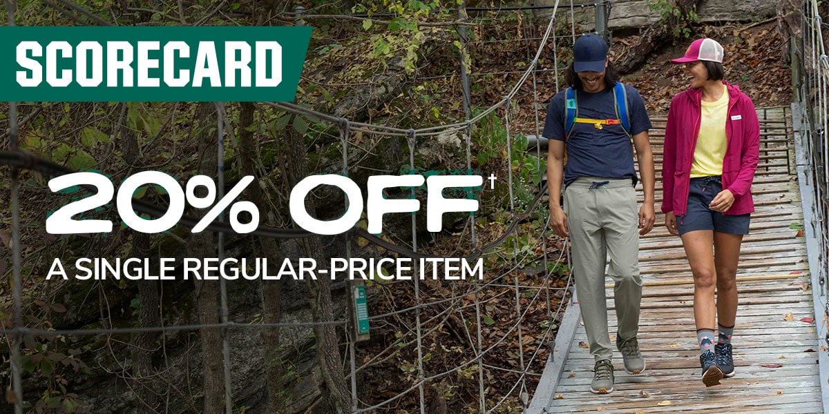  Scorecard. 20% off† a single regular-price item.