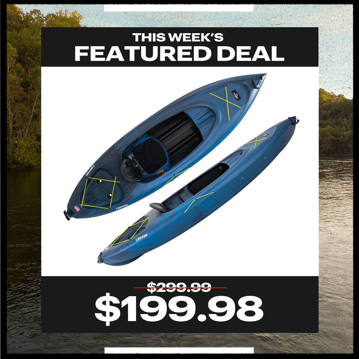 This week's featured deal. Was $299.99. Now $199.98.