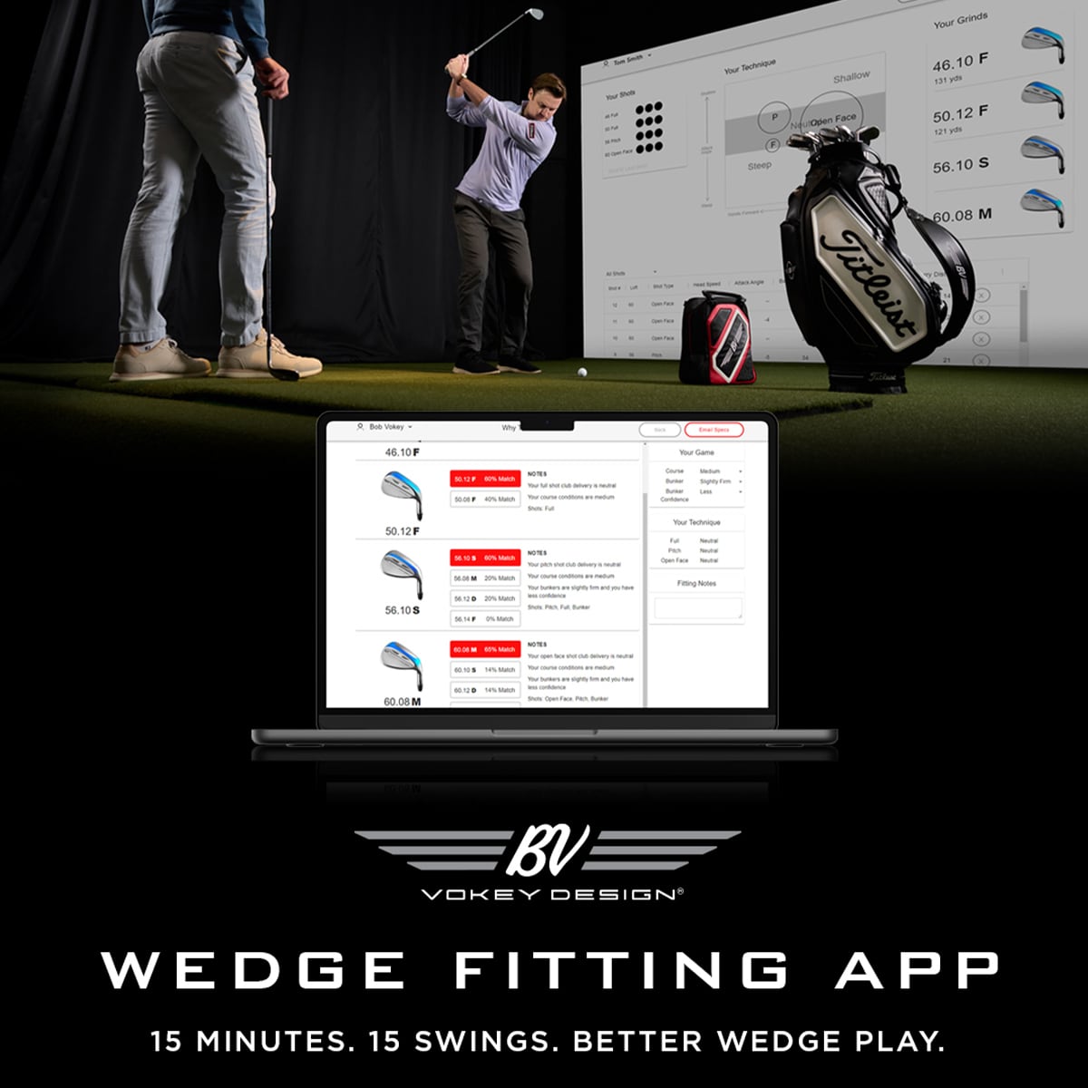 Vokey Design Wedge Fitting App. 15 Minutes. 15 Swings. Better Wedge Play.