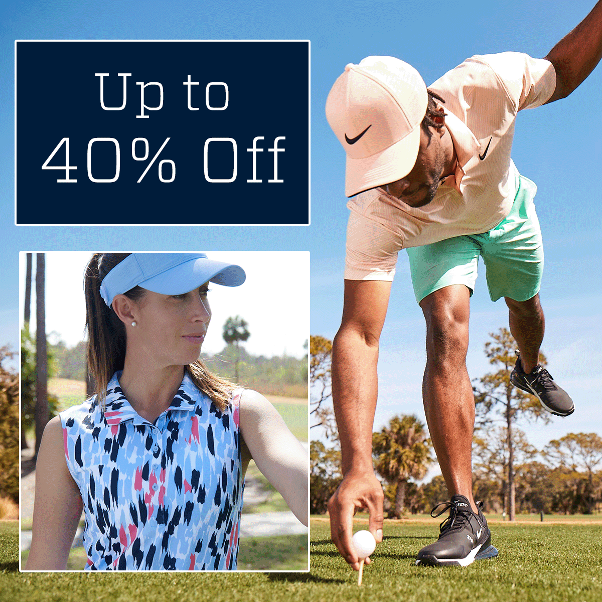 Up to 40% off.