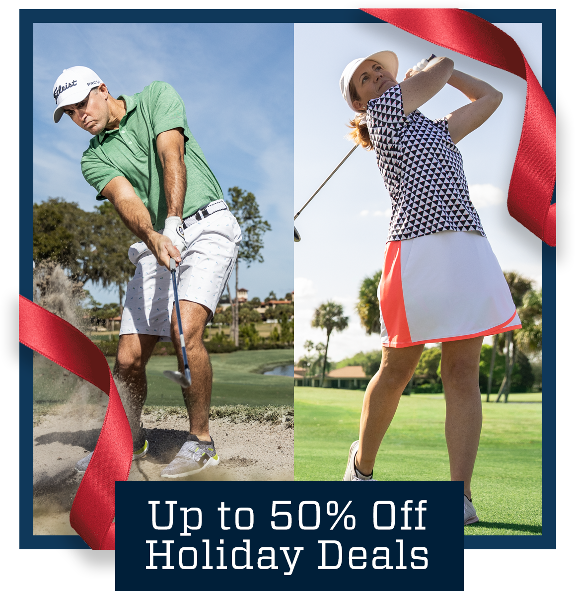 Up to 50% off holiday deals.