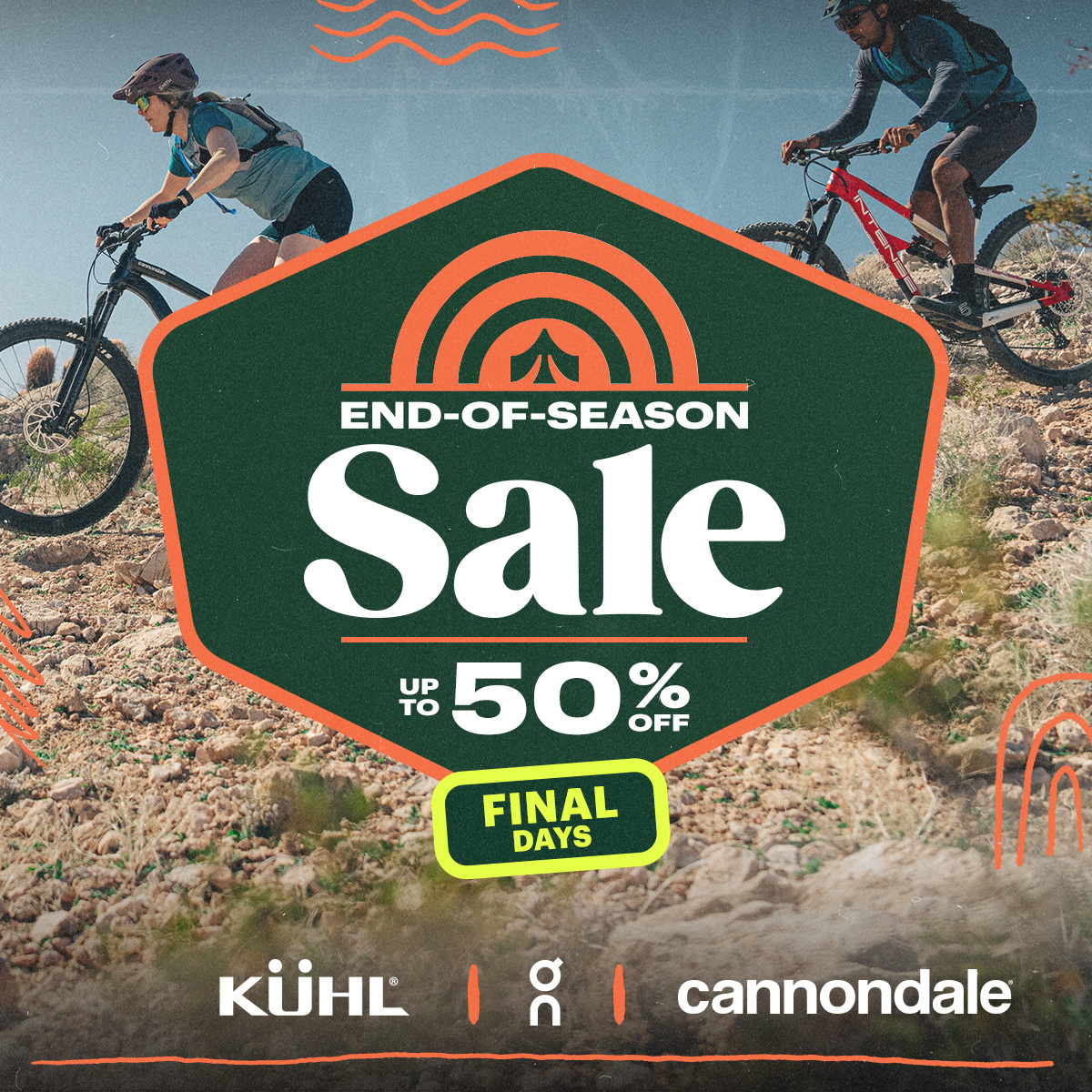 End-of-season sale. Up to 50% off. Final days.