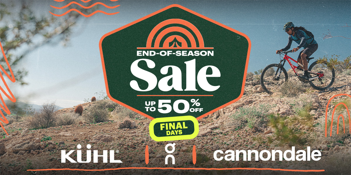 End-of-season sale. Up to 50% off. Final days.